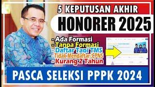  5 Keputusan Akhir Honorer Mendaftar/Tidak di 2025, Pasca Seleksi PPPK 2024