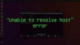 "Unable to resolve host" error