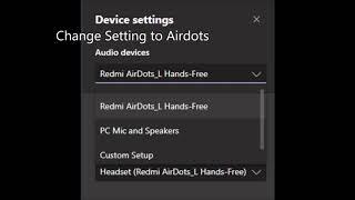 Redmi Airdots Connect to PC and use for Microsoft Teams