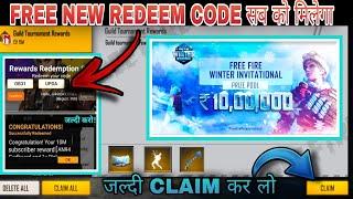 FREE FIRE NEW REDEEM CODE || WINTERLAND EVENT NEW REDEEM CODE KAB MILEGA || FF FREE REDEEM CODE #rrg