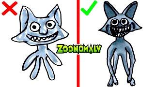 Как нарисовать Boss Smile Cat из Zoonomaly правильно и неправильно