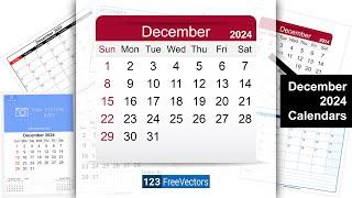 December 2024 Calendar | 123FreeVectors