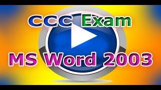 GTU CCC Practical Exam Video 7 MS Word  Video