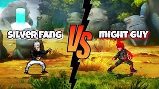 Silver fang Vs Guy 8 gates one punch man x naruto fights / mugen