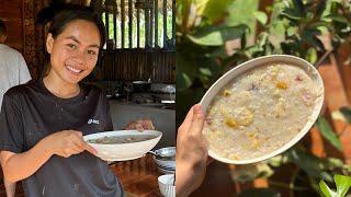 This is how i make "Labig" a simple, low budget sweet rice porridge in coconut milk, Binignit-Bisaya