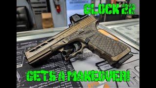 Glock 22 Custom Frame Stipple