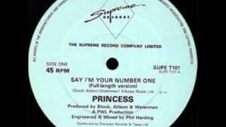 Princess - Say I'm Your Number One / S.O.S. Band - Just Be Good To Me (Mix)