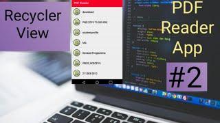 How To Make PDF Reader - Android Studio With RecyclerView App Tutorial Part 2/3