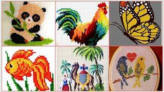 Mixed Cross Stitches Hand Embroidery Easy To Count Patterns Colorful Designs