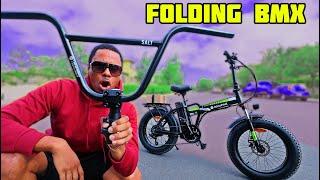 Switch to folding BMX Handlebars on your folding E-bike (quill stem adapter version)