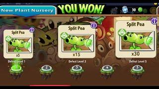 PLANTS VS ZOMBIES 2  - SPLIT PEA - NEW PLANT NURSERY - gameplay - 2024