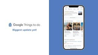 Google Things to do. Biggest update for 2 years. New carousel section on Google search results.