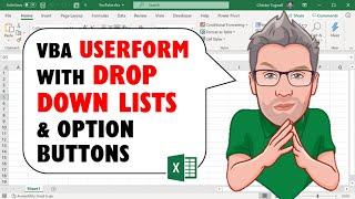 Create a VBA Userform with Drop Down Lists & Option Buttons