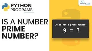 Python Program to Check Prime Number - Complete Guide | Python Tutorial