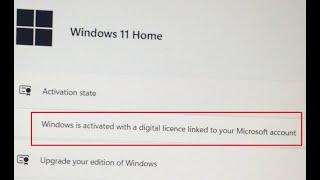 Windows is activated with a digital license linked to your Microsoft account