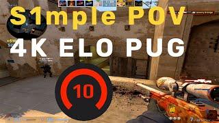 (POV) S1mple vs. 4K ELO FACEIT PUG (22/9)