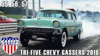 Tri-Five Chevy Gassers Action Compilation 2018 55, 56, 57 Chevrolet