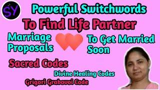 Switchwords To Get Married To Find Life Partner Soulmate Marriage Proposals #switchwordsformarriage