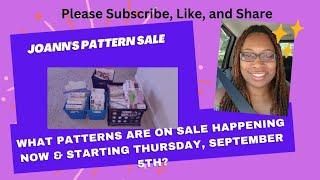 Pattern Sale: Joann's Pattern Sale Starting September 4, 2024 #patternsale   #diysewingfashion