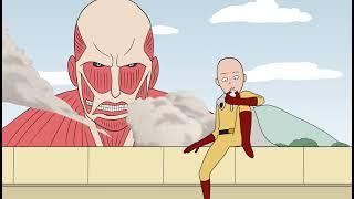 Saitama vs Titan colossal