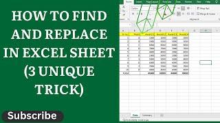 How To Find And Replace In Excel Sheet ( 3 Unique Trick)