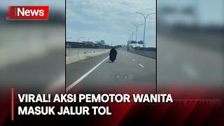 Viral! Aksi Pemotor Wanita di Makassar Nekat Masuk Jalur Tol