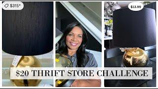 $20 THRIFT STORE CHALLENGE|THRIFT VS HIGH END|HOW TO THRIFT FOR HOME DECOR ON A BUDGET|BUDGET LUXURY