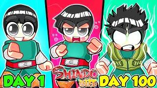 Spent 100 days Going From Noob To ROCK LEE In Shindo Life! Rellgames Shinobi Life 2