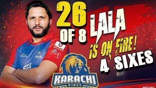 Shahid Afridi is on Fire Batting 4 Sixes in PSL | KHI Kings Vs PEW Zalmi | HBL PSL 2018 | M1F1