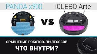 Обзор и сравнение роботов пылесосов Panda X900 (Панда X900) и iСlebo arte. Что внутри? Panda X 900