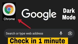 Google Chrome dark mode 2022 #googlechrome #learnin1minute