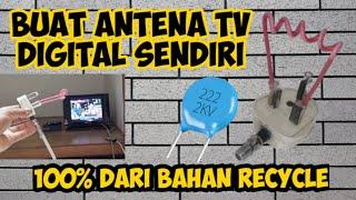 Buat antena tv digital mini  (DIY) Terbina dari barang bekas,Strong signal 100% Dan ini Mantap