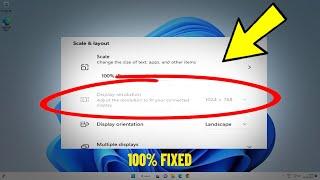 Fix Can't Change Display Resolution in Windows 11 | How To Solve windows 11 cant change resolution 