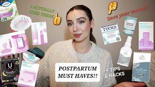 POSTPARTUM MUST HAVES! NEEDED RECOVERY/HEALING PRODUCTS + TIPS & HACKS (Vaginal Birth + Tear)