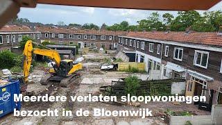 Meerdere verlaten sloopwoningen bezocht in de Bloemwijk
