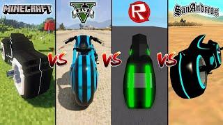 MINECRAFT TRON BIKE VS GTA 5 TRON BIKE VS GTA SA TRON BIKE VS ROBLOX TRON BIKE - WHICH IS BEST?