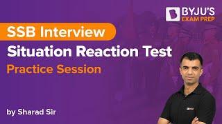 Situation Reaction Test | Psychological Test | SRT Practice | SSB Interview | SSB Stage 2