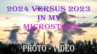 My income from 2024 compare to 2023 sales on my microstock #microstock #photography #sidehustle