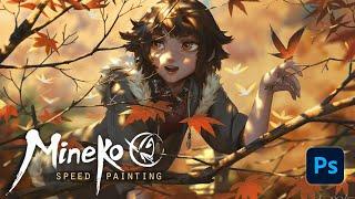 Mineko: Butterfly  - speed painting (Time-lapse)