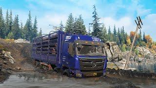 Extreme Realistic OffRoad Driving Simulator Game Delivering Overloaded Logs Spintires SnowRunner