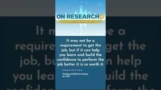 Training and skills for success as a CRA - On Research Podcast  #podcast #shorts