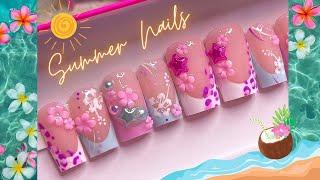 THE CUTEST SUMMER NAILS ️ | PRESS ON NAILS TUTORIAL| PRESS ON NAILS BUSINESS