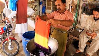 Amazing skills of fabric Dyeing in local market || Cloth Dyeing DIY