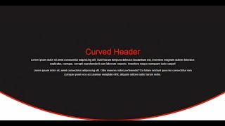 Non-Rectangular Header using CSS3 | Curved Header using HTML5 CSS3 | No JS Effect