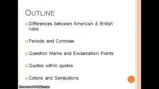 ENG 331 - Topic 5: Punctuation within Quotation Marks