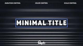 Minimal Titles And Lower Thirds | After Effects Template