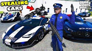 Franklin Stealing Hyper Sports Cars From Police In GTA 5