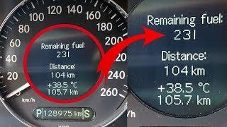 Remaining Fuel in the Tank and the Distance on the Display in Mercedes W211, W219