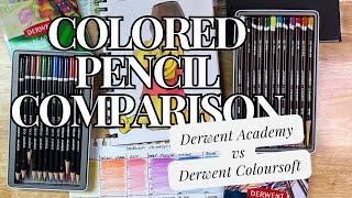 Derwent Coloursoft Colored Pencils vs. Derwent Academy | The Great Colored Pencil Comparison