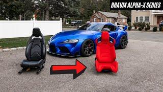 Mk5 Supra Aftermarket Seat Install | Braum Alpha X Series Seats